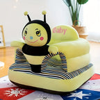 Kids Cartoon Sofa Chair Soft Thickened Toddler Seat – Cute Animal Design (Monkey, Elephant, Duck & More), Safe Learn-to-Sit Baby Chair, Portable Space-Saving Kids Furniture