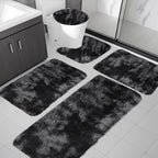 Soft Velvet Bath Rug Set Non-Slip Water Absorbent Machine Washable Bathroom Mat 3 4 5 6 Piece Sets Multiple Colors