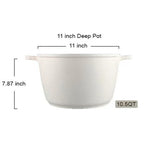 Hoarbar 10.5QT Non-Stick Soup Pot – Large Family Stock Pot, Even Heating, Electric Ceramic Gas Stove Compatible, White