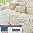 Plush Non-Slip Sofa Cover – Modern Luxurious Pet-Friendly Stretch Couch Protector for Living Room, Bedroom & Office, Soft Polyester Fabric, Breathable & Stylish, Machine Washable, No Print, 4 Sizes