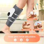 Cordless Air Compression Leg Massager Circular Calf Press 3 Intensities for Feet Legs Thighs Knees Easy to Use Gray Gift for Mom Dad