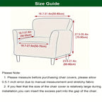 Elastic Stretch Armchair Sofa Cover, Corn Velvet Knit Non-Slip Solid Color Sofa Slipcover Protective Cover for Small Single Armrest Chair Living Room Pet-Friendly