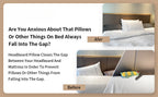 Bed Wedge Pillow & Headboard Gap Filler – Triangle Pillow Wedge for Sleeping, Reading & Resting | Twin, Full, Queen & King | Grey & White
