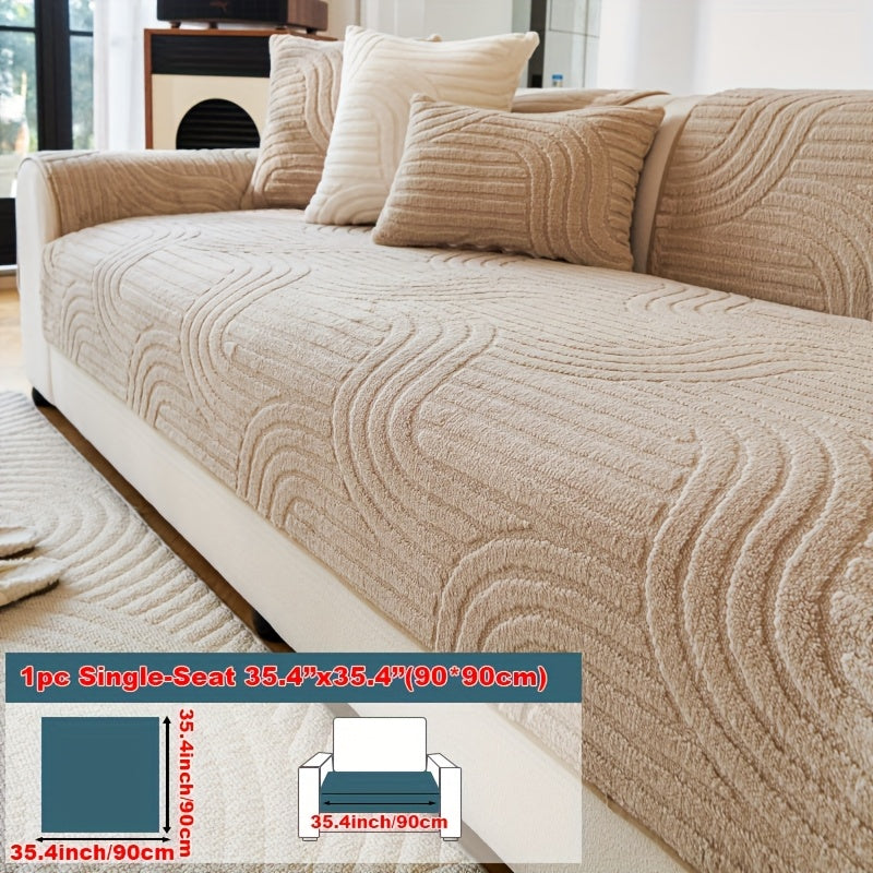 Bohemian Plush Sofa Cushion Cover Christmas Decorative Non-Slip Machine Washable Pet-Friendly All-Season Pillow Cover for Living Room Bedroom Office Home Decor