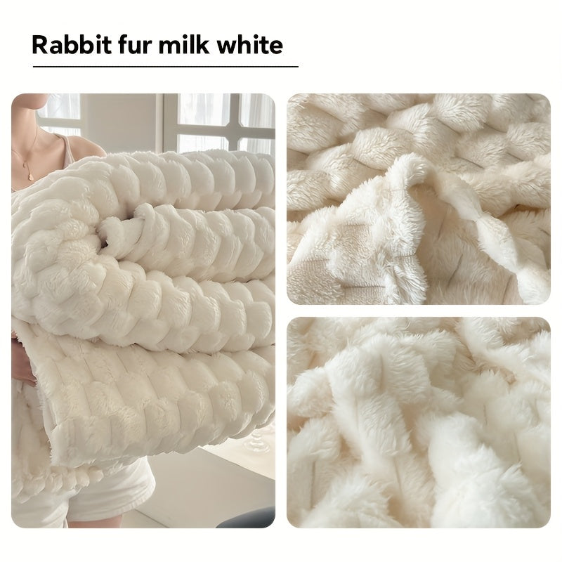 Super Soft Fuzzy Plush Throw Blanket 100% Polyester Lightweight Queen Size Bed Blanket for Women Bedroom Spring Summer 4 Colors 4 Sizes