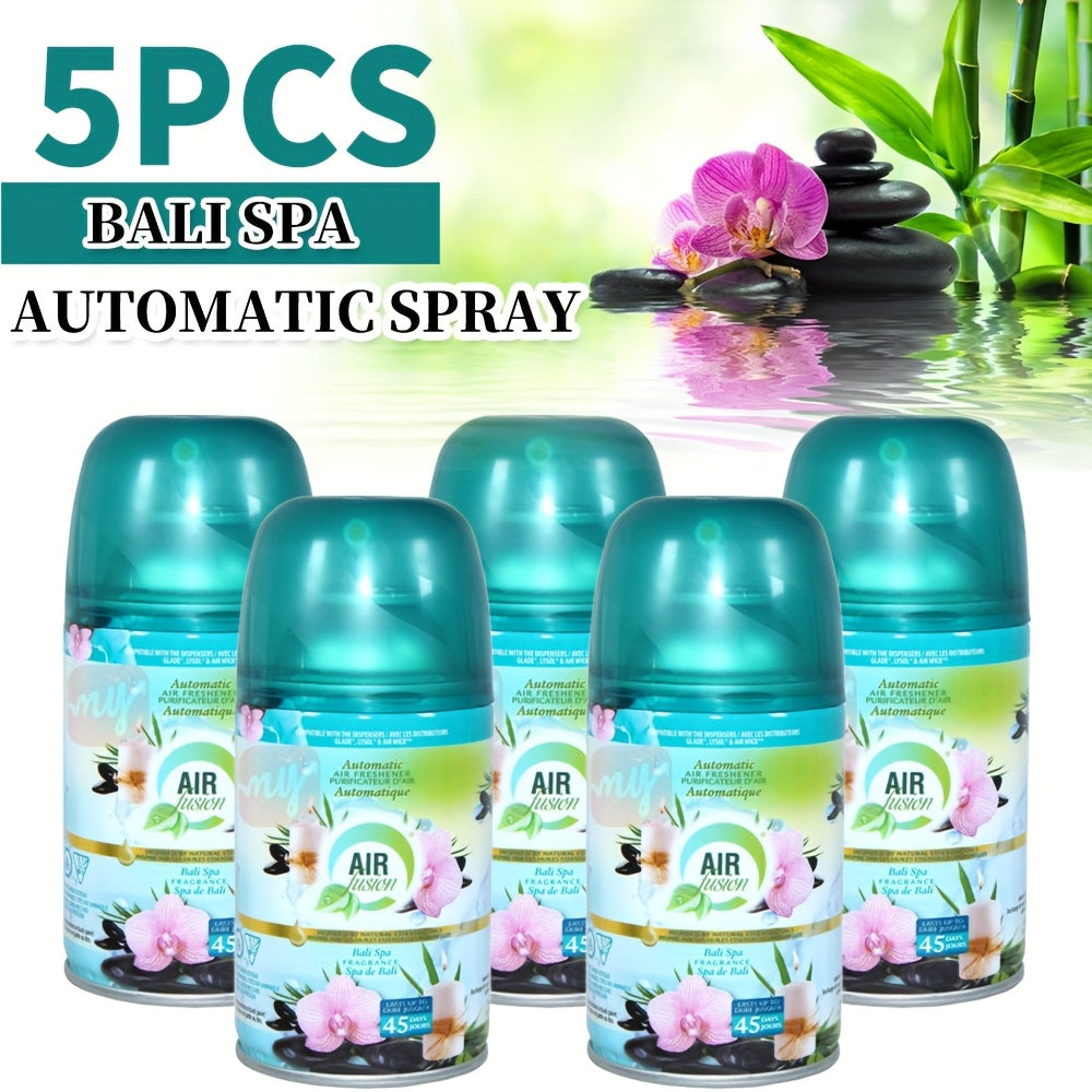 8-Scent Automatic Air Freshener Refills 5-Pack or 2-Pack – Odor Eliminator Room Spray for Home Bathroom Car Office Closet Fabric, Multi-Scent Fresh