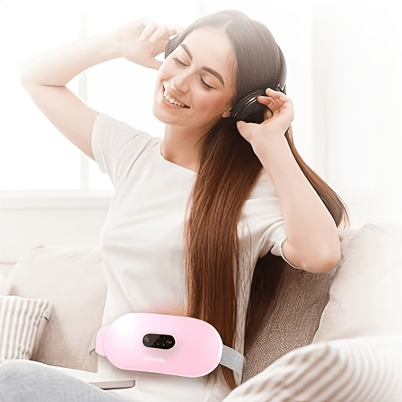 Cordless Portable Heating Pad with 6 Heat Levels & 6 Massage Modes – Wearable Electric Cramp Relief & Body Warmer for Women & Men, 4 Colors, Holiday & Valentine's Day Gift
