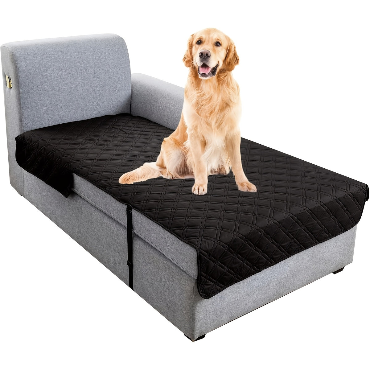 L-Shape Sectional Sofa Cover Non-Slip Machine Washable Chaise Lounge Slipcover Pet-Friendly Loveseat 3-Seater Right Chaise 9 Colors