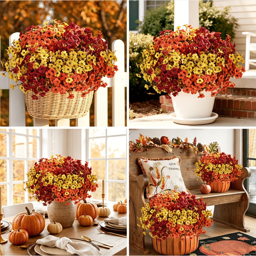 Artificial Outdoor Daisy Flowers UV Resistant Bulk Bundles 18/36/54pcs – Faux Colorful Daisy Stems for Porch, Patio & Garden – Realistic Spring Summer Outdoor Decor Flowers