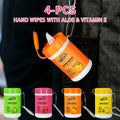 Mini Travel Hand Wipes 4-16 Pack Assorted Scents - Portable Pocket Wet Wipes for Travel Outdoor Picnic Kitchen & Bathroom 80-320 Sheets