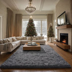 Fluffy Shag Area Rug 8x10 Ft Fuzzy Plush Non-Slip Soft Furry Carpet Living Room Bedroom Modern Shaggy Rug Christmas Gift