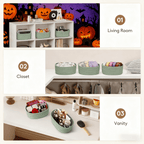 Woven Storage Baskets Set of 6 – Cotton Rope Round Shelf Baskets Bins for Organizing Closet Living Room Bedroom Playroom, Cute Small Decorative Cube Storage Caddy, Multiple Colors Available