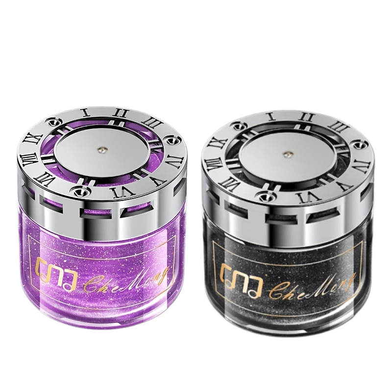 Solid Car Perfume Balm 2-Pack – Long-Lasting Light Fragrance Car Air Freshener & Interior Ornament, 5 Scent Combos: Lavender, Black Forest, Cologne, Wilderness & Gardenia Berry
