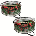 Transparent Wreath Storage Bags Heavy Duty PVC – 24 & 30 Inch Christmas Garland Protector Bags with Handles, 2 or 4 Pack, Seasonal Holiday Wreath Organizer