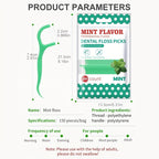 Mint Flavor Dental Floss Picks 300 600 Count Disposable PE Floss Sticks Upgraded Thinner Stronger Plaque Removal Travel Oral Care Fresh Breath