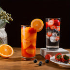 Glass Highball Cups 6pcs Thick Bottom Lead-Free Reusable Drinkware – Heavy Base for Stability, Modern Minimalist Glasses for Juice, Milk, Water & Cocktails | Home & Party