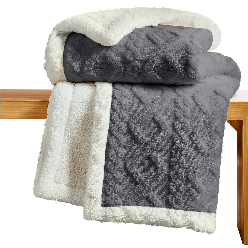 Heavyweight Plush Bedspread Ultra Soft Cozy Bed Cover Machine Washable Decorative Throw for Master Bedroom - 4 Sizes 5 Colors White Light Grey Light Blue Dark Gray Sea Blue
