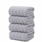 Waffle Bath Towels Set of 4 – Super Absorbent Quick-Dry Coral Fleece Bath Sheets, 280GSM Soft Spa Towels for Adults, 55x28 Inch Large Bath Towel Set