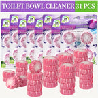 Automatic Toilet Cleaner Tablets Drop-In Tank Formula – Powerful Stain Removal & Long-Lasting Deodorizing Fresh Linen Scent for Home Bathroom Hygiene, Available in 11, 15 & 31 Pack Options