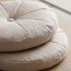 Round Seat Cushion 40x40cm 15cm Thick Firm Futon Meditation Mat Removable Linen Cover Chair Pad for Office Dining Chair Home Decor All Seasons Christmas