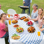 Lazy Susan Turntable Set 8PCS Expandable Rotating Serving Tray for Rectangular & Oblong Dining Tables – Smooth 360° Spin Plastic Tabletop Organizer for Family Dinners, Hotpot & Entertaining