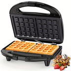 2-Slice Belgian Waffle Maker | Nonstick PFOA-Free Waffle Iron with Indicator Lights | 750W Quick Heating for Breakfast & Snacks