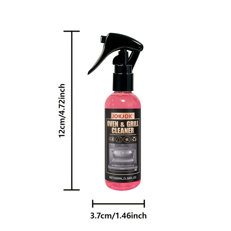 Oven & Stove Foam Cleaner Spray – Powerful Degreaser Removes Stubborn Grease & Baked-On Stains from Ovens, Grills, Stovetops & Metal Surfaces – Gentle Formula with Citric Acid, Kitchen Cleaning Essentials