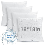 Pillow Inserts 4 Pack White – Choose 12x20, 18x18 or 20x20 Inch | Upgraded Fabric, Waterproof & Soft Touch Options | Square & Lumbar Throw Pillow Stuffer for Couch, Bed, Sofa, Patio & Living Room