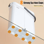Flat Mop and Bucket Set 40cm, Hands-Free Wringing Dual Bucket System, 360° Rotating Mop Head, 2 or 6 Microfibre Replacement Pads, Wet & Dry Separation, Safe on All Floor Types