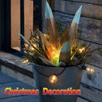Metal Agave Solar Garden Lights Set of 2 (Large & Small) – Auto Dusk-to-Dawn Outdoor Stake Lights for Lawn, Courtyard, Garden & Patio Decor, 8 Color Options