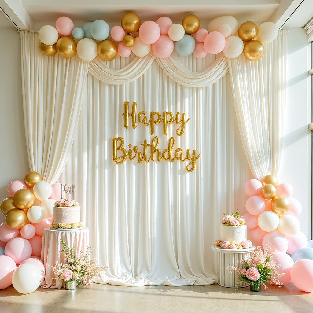 Photo Backdrop 4-Pack Taffeta Draping Background Cloth 5×10 Ft – Opaque Reusable Rod Pocket Panel for Weddings, Birthdays, Baby Showers & Photo Studios | 16 Colors