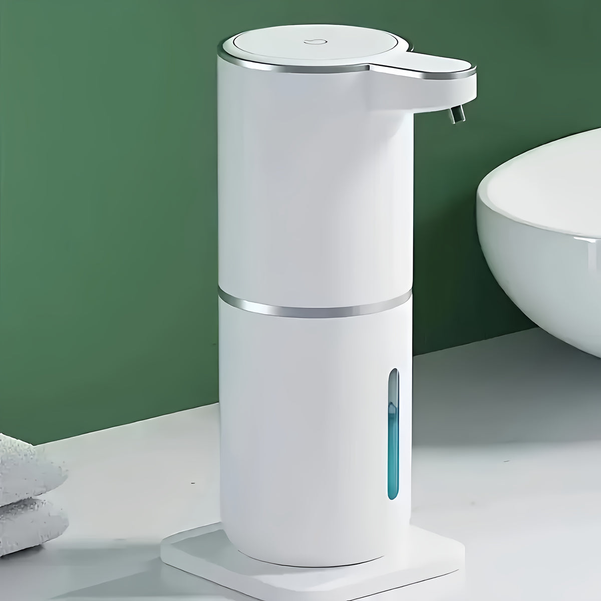 Touchless Foam Soap Dispenser Automatic USB-C Rechargeable Wall-Mounted IPX5 Waterproof 400ml with 4 Adjustable Foam Levels for Bathroom and Kitchen – No Battery Needed