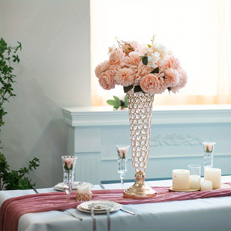 Crystal Glass Tall Vases 20 Inch Set of 2 – Elegant Centerpiece Vases for Wedding Celebrations, Dining Tables, Birthdays & Home Decoration