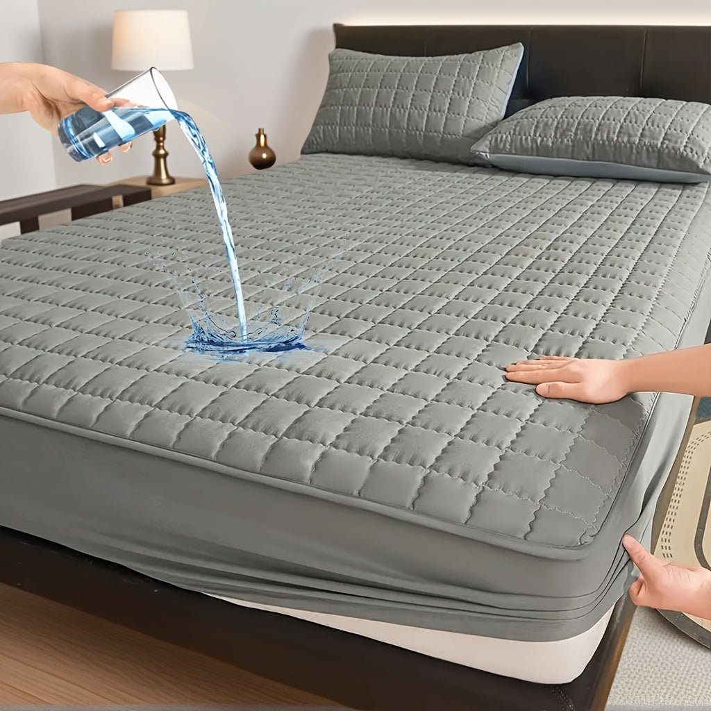 Mattress Protector Cover – Soft Breathable Cooling Fitted Sheet Style, Machine Washable, Twin Full Queen King, 7 Colors, Minimalist Bedding Essential