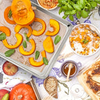 Stainless Steel Baking Tray Set with Cooling Rack & Mesh Basket - 12.5x8.6 Inch Cookie Sheet for Oven Baking, BBQ, Roasting & Vegetable Prep, Multi-Use Kitchen Set for Holiday Cooking