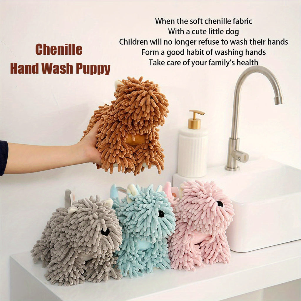 Microfiber Hand Towels Cute Puppy Design – Super Absorbent Kitchen & Bathroom Drying Towel | Halloween Holiday Cartoon Dog Decor