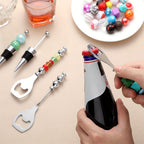 Beadable DIY Bottle Opener Beaded Wine Stopper Bulk Set 10pc 20pc Party Favors Wedding Bar Gifts Christmas Halloween Thanksgiving Teacher Gift