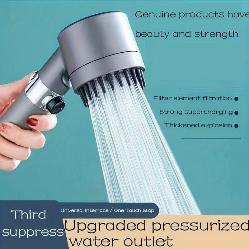 Filtered Shower Head and Hose Set 9-Piece with 3-Stage Filter, High-Pressure Rainfall & Handheld Combo, 3 Spray Settings, Wall-Mounted, 59-Inch Hose – Includes 5 Replacement Filters