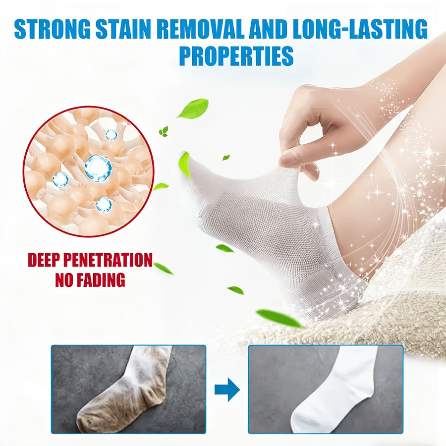 Sock Cleaning Tablets 12pcs Deep-Penetrating Laundry Soak Tabs for Dirty Socks Removes Sweat Stains & Odors No Scrubbing Needed Citric Acid Formula