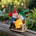 Kissing Couple Gnome Statue – Cute Garden Gnome Figurine for Indoor & Outdoor Decor | 5"L x 3.5"W x 6"H Romantic Gnome Sculpture | Valentine's Day, Wedding & Anniversary Gift