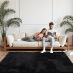 Fluffy Plush Area Rug 1.6 Inch Thick Non-Slip Machine Washable Polyester Tie Dye Rectangle Carpet for Living Room Bedroom Multiple Sizes and Colors