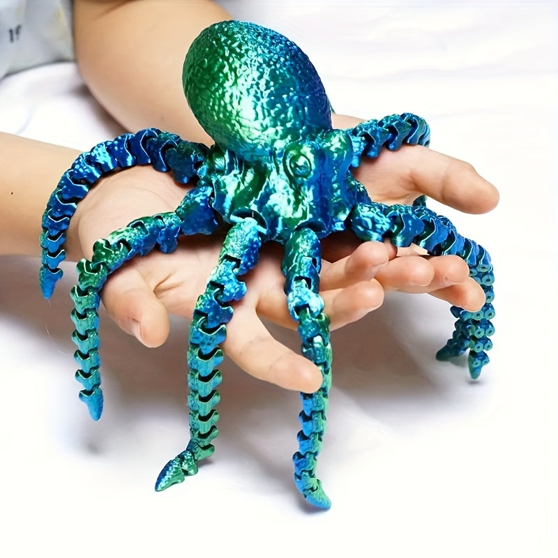 3D Printed Octopus Figures Set of 5 – Playful Mini Octopus Toys for Party Favors, Halloween & Christmas Gifts | Fun Holiday Novelty Gift for Kids, Teens & Ocean Lovers