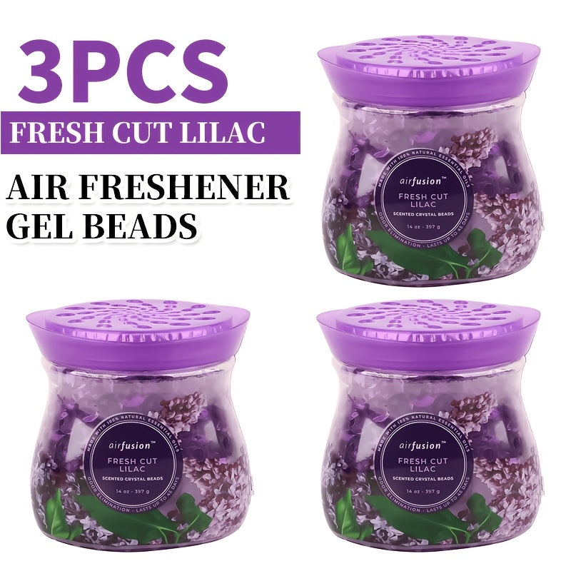 Air Freshener Scented Beads 3-Pack 14oz Each Long-Lasting Fragrance Odor Eliminator for Home Room Closet Bathroom Car Office Fabric Aromatherapy Multiple Scents