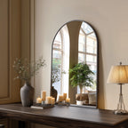 Arched Bathroom Mirror Wall Mounted Metal Frame Vanity Makeup Mirror in Gold or Black – 22x30, 24x36, 26x38 Inch for Bathroom Bedroom Entryway & Living Room