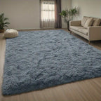 Shaggy Plush Area Rug Non-Slip Machine Washable Fluffy Tie-Dye Shedding Resistant 5x8 8x10 ft for Living Room Bedroom 7 Colors