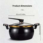 Non-Stick Stockpot 8.45QT with Twist Lock Handle – Large 2.11 Gallon Soup & Stew Pot Compatible with Induction Cooker, Gas & Electric Stovetop