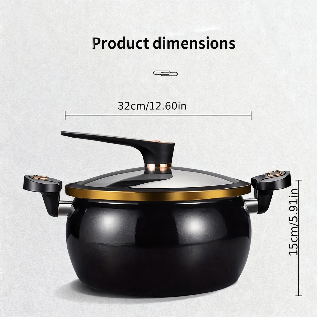 Non-Stick Stockpot 8.45QT with Twist Lock Handle – Large 2.11 Gallon Soup & Stew Pot Compatible with Induction Cooker, Gas & Electric Stovetop