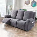 5-Piece Recliner Sofa Cover Set – Washable Furniture Protector with Elastic Bottom for 3-Seat Reclining Couch | Chocolate, Black, Grey, Beige
