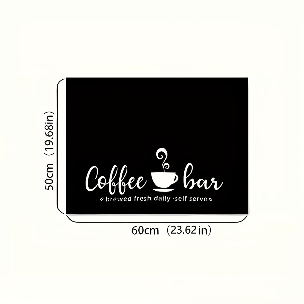 Coffee Bar Mat and Dish Drying Mat - Non-Slip Diatomite Absorbent Kitchen Counter Mat with Coffee Theme Design - Multi-Size Coffee Machine Mat and Kitchen Countertop Accessory