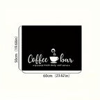 Coffee Bar Mat and Dish Drying Mat - Non-Slip Diatomite Absorbent Kitchen Counter Mat with Coffee Theme Design - Multi-Size Coffee Machine Mat and Kitchen Countertop Accessory